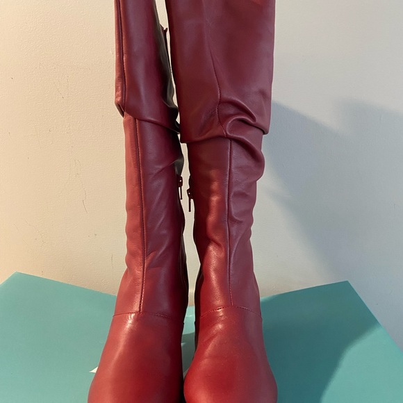Array Shoes - Array Burgundy Leather Boots